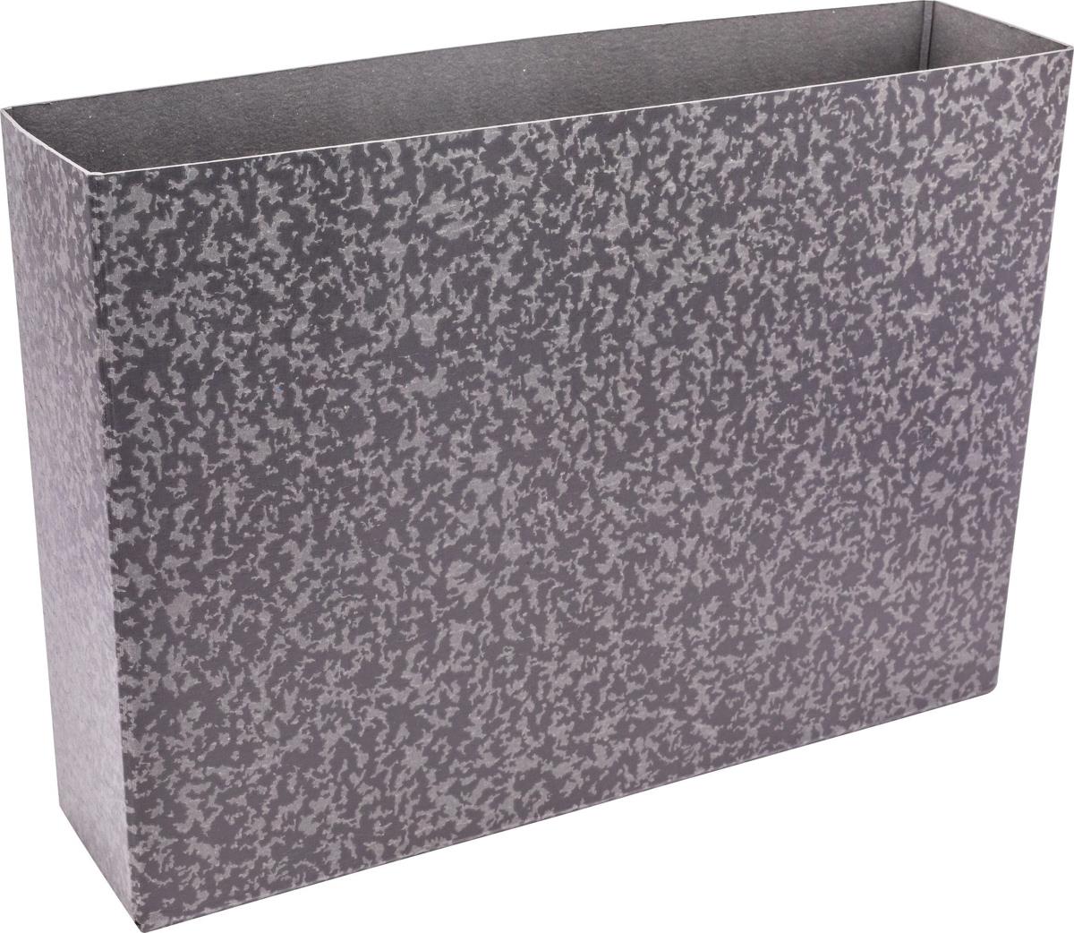 Ordnungsbox, 10,5 cm breit, Hartpappe, schwarzmarmor.