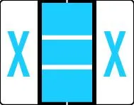 Buchstabenetikett (gross) "X", Farbe blau, 50/Bogen-Artikelnummer-761286/24