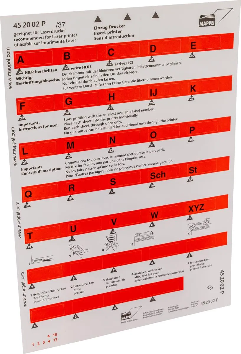 Selbstklebe-Printreiter (Folie), "A-XYZ", 30 mm breit-Artikelnummer-452002/37P