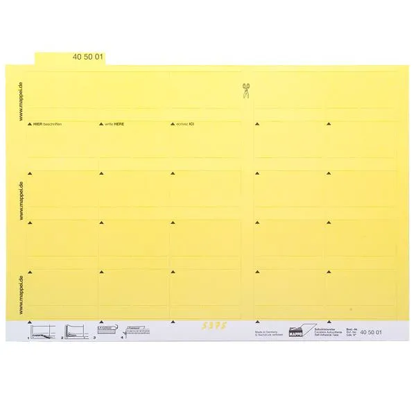 Selbstklebe-Reiter, gelb, 55 mm breit, Karton-Artikelnummer-405001