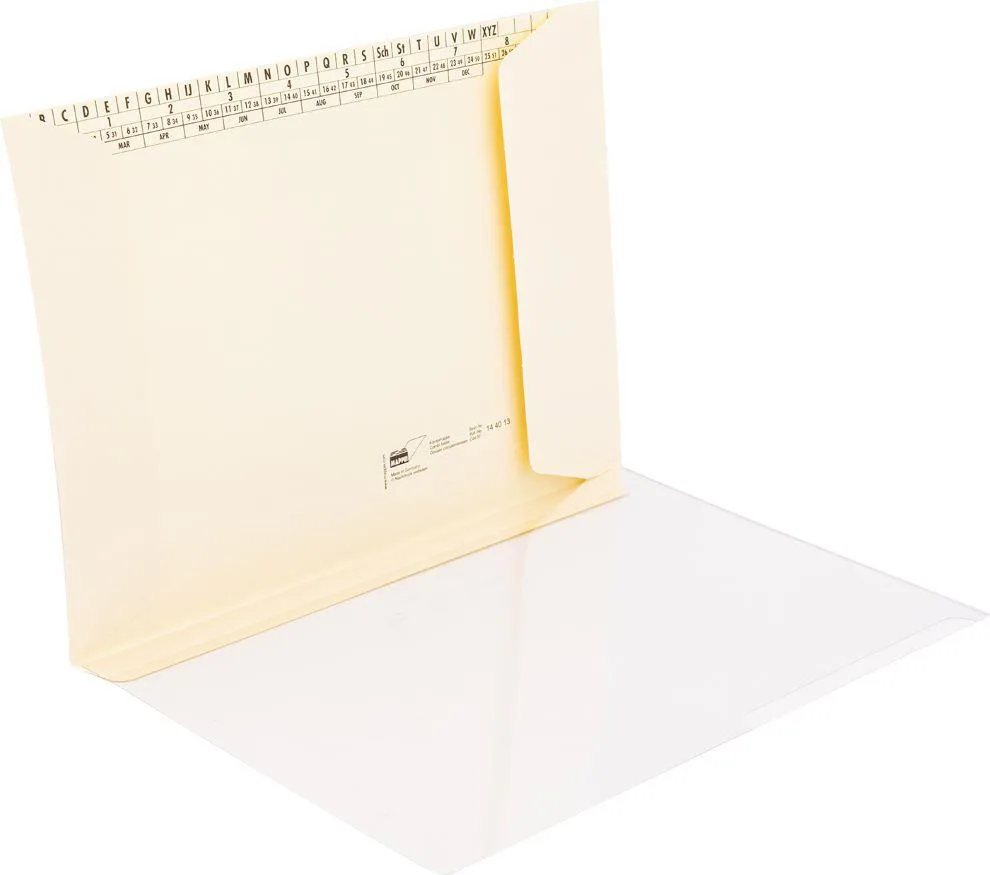 Ordnungsmappe A4 mit Klarsicht-Hülle vorn, 130 g/qm