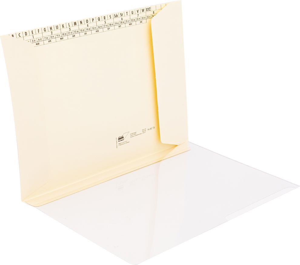 Ordnungsmappe A4 mit Klarsicht-Hülle vorn, 130 g/qm