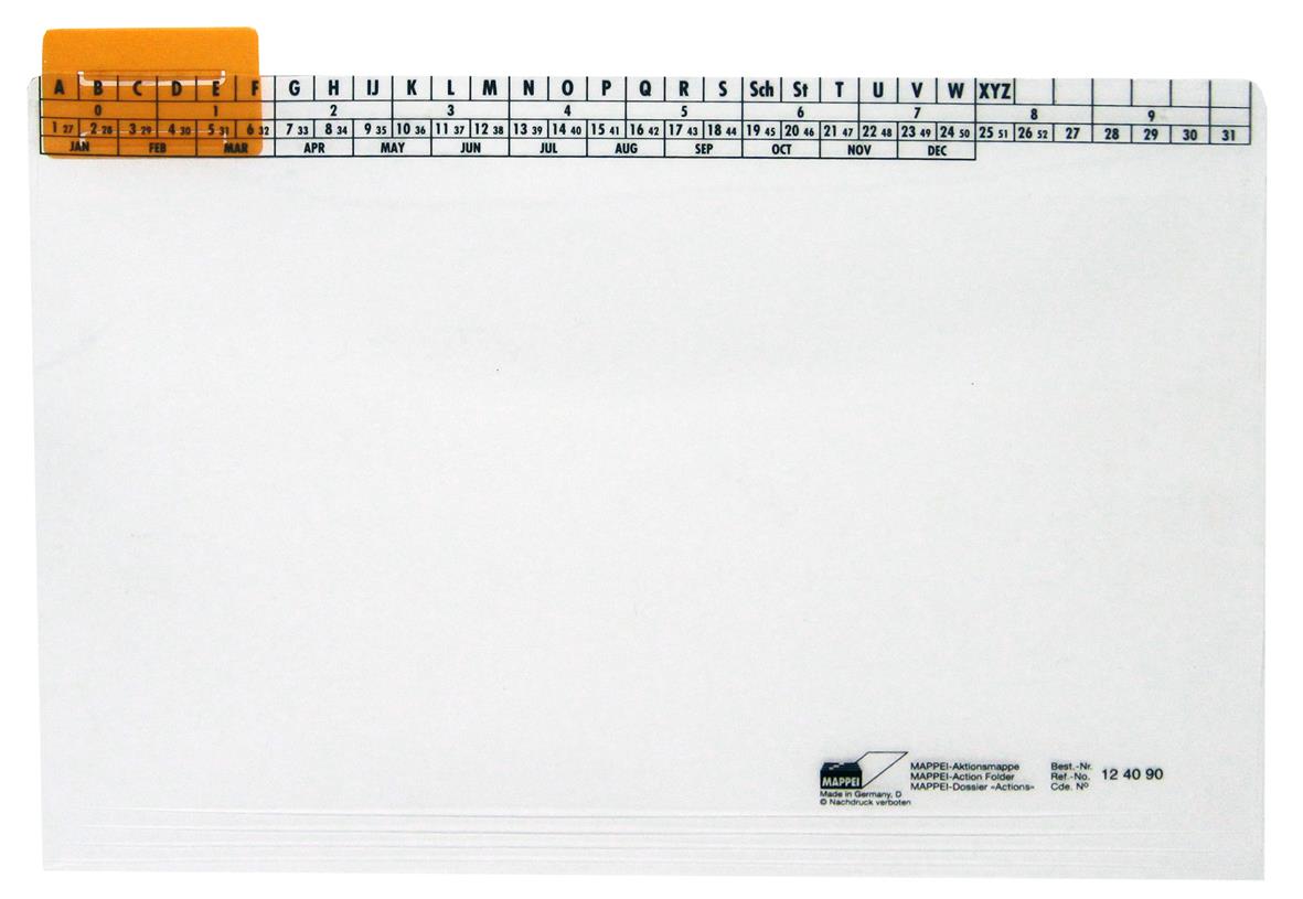 Aktionsmappe aus PP, 400 g/qm, klar, mit Läufer 