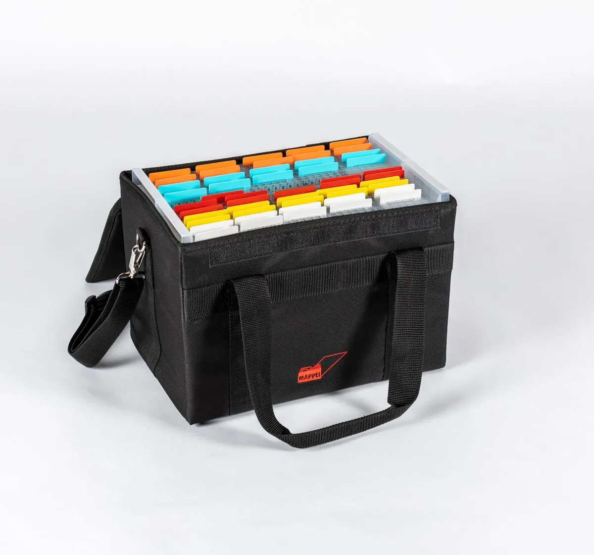 Transporttasche für 2 10 cm-Boxen, m. Trageriemen, Nylon-Artikelnummer-980010
