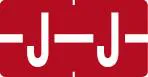 Klass.-Etikett (klein), Buchst. "J", rot, 500 Stck.