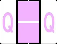Buchstabenetikett (gross) "Q", Farbe lila, 50/Bogen