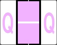 Buchstabenetikett (gross) "Q", Farbe lila, 50/Bogen