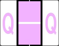 Buchstabenetikett (gross) "Q", Farbe lila, 50/Bogen