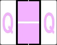 Buchstabenetikett (gross) "Q", Farbe lila, 50/Bogen