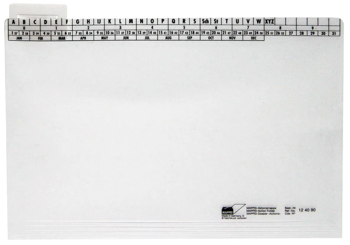 Aktionsmappe aus PP, 400 g/qm, klar, mit Läufer 