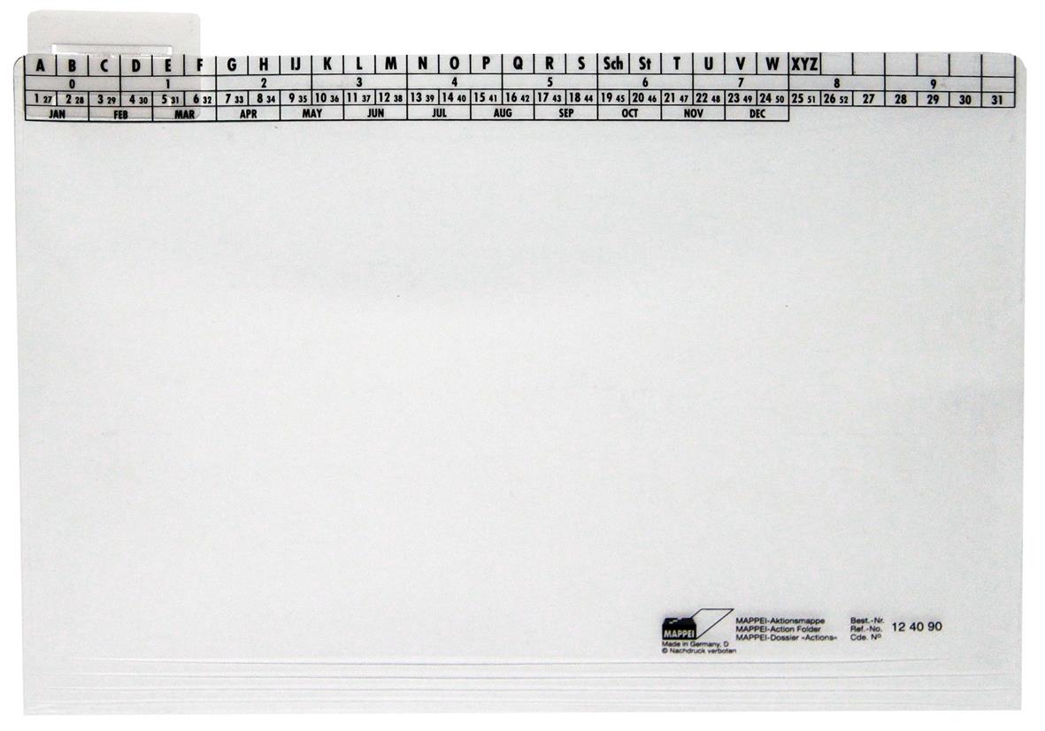 Aktionsmappe aus PP, 400 g/qm, klar, mit Läufer 
