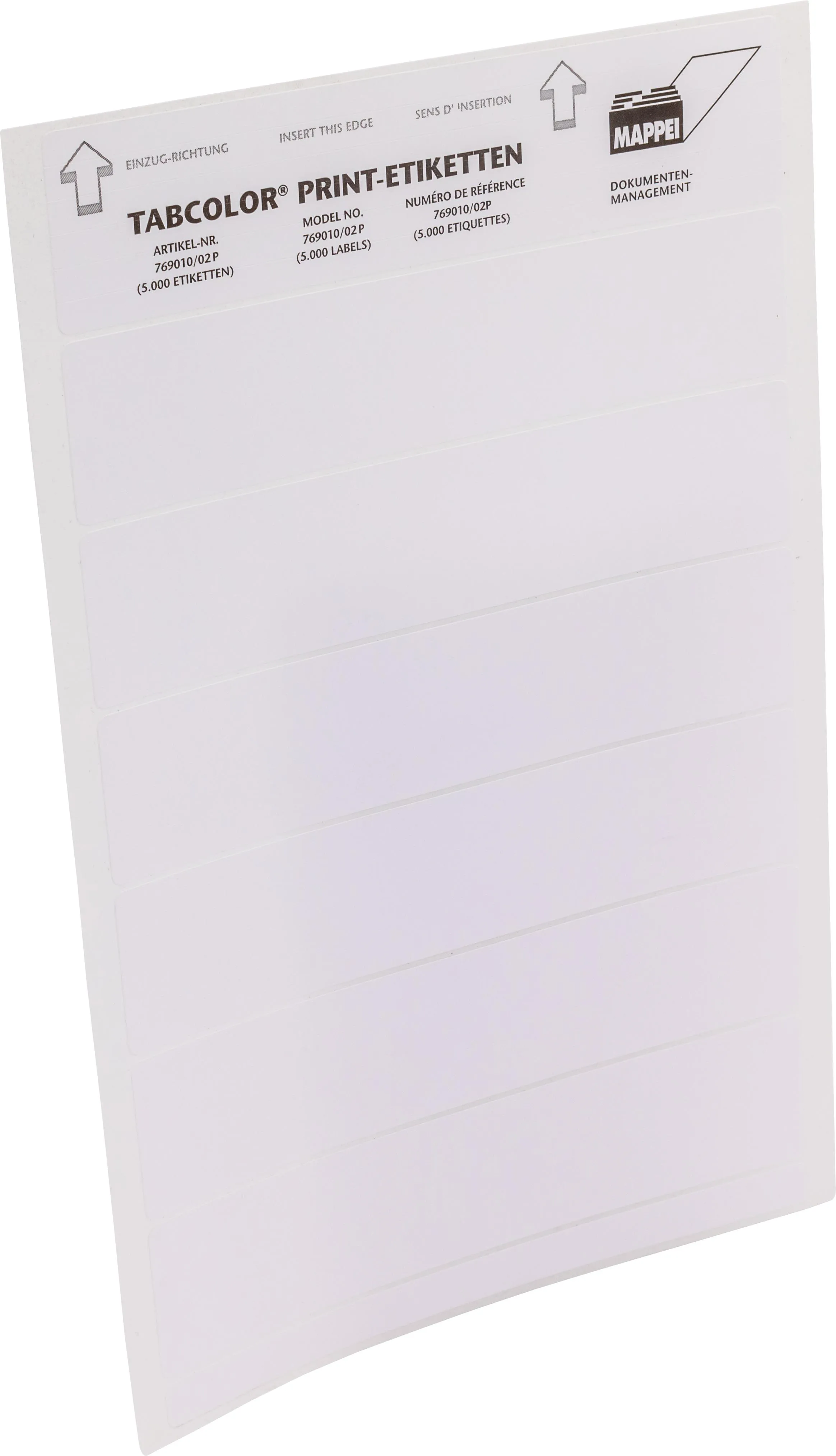 TABCOLOR-PRINT-Etikett, 197 mm, Pap., 5000 St. inkl. Lizenz