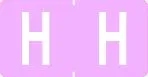 Klass.-Etikett (klein), Buchst. "H", lila, 500 Stck.-Artikelnummer-761278/08