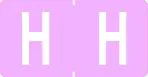 Klass.-Etikett (klein), Buchst. "H", lila, 500 Stck.
