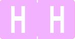 Klass.-Etikett (klein), Buchst. "H", lila, 500 Stck.