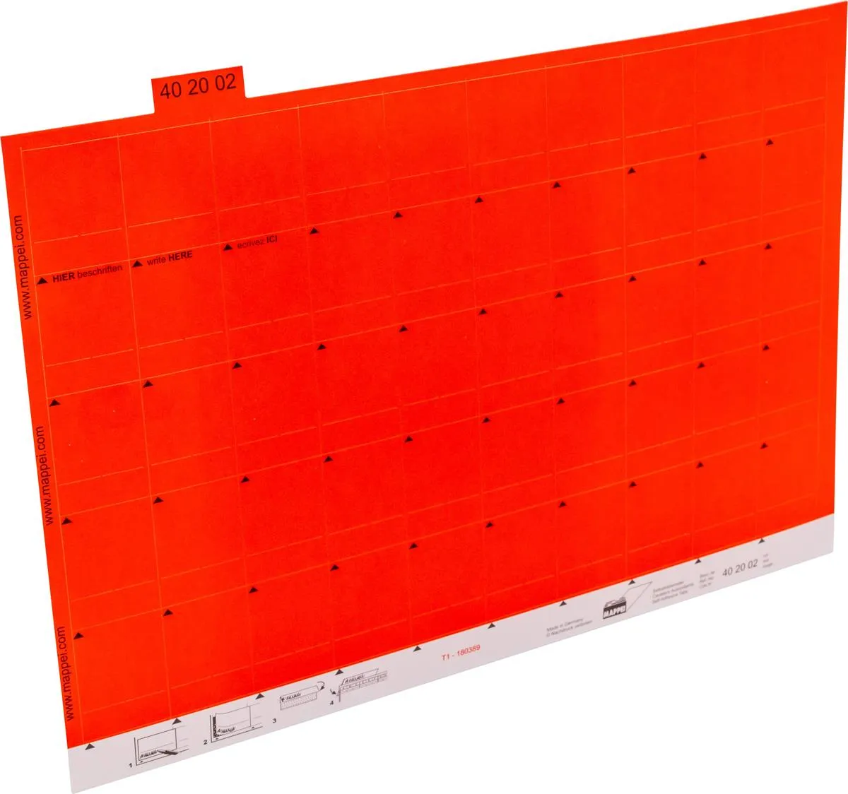 Selbstklebe-Reiter, rot, 30 mm breit, Karton-Artikelnummer-402002