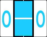 Buchstabenetikett (gross) "O", Farbe blau, 500/Rolle