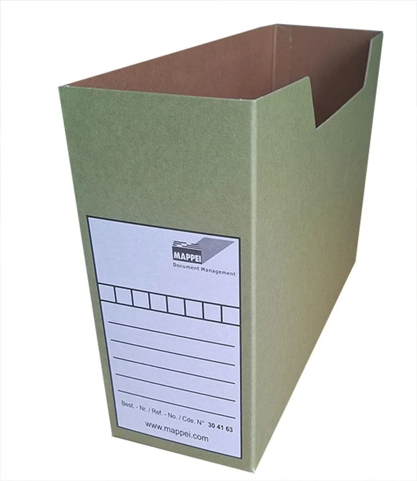 Ordnungsbox/Archivschachtel f. DIN A4, Duplexkarton, grün-Artikelnummer-304163