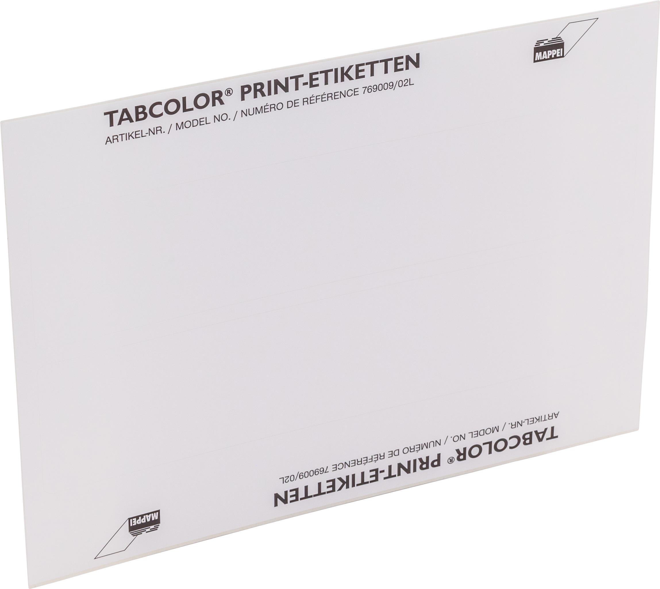 TABCOLOR-PRINT-Etikett, 197 mm, Poly., 1600 St. inkl. Lizenz