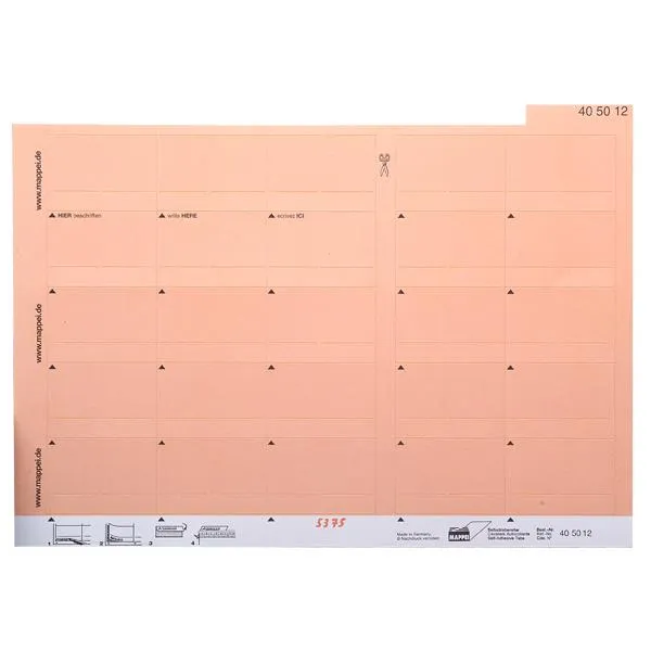 Selbstklebe-Reiter, hellorange, 55 mm breit, Karton-Artikelnummer-405012