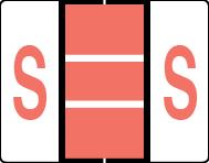 Buchstabenetikett (gross) "S", Farbe rosa, 50/Bogen