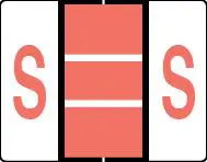 Buchstabenetikett (gross) "S", Farbe rosa, 50/Bogen