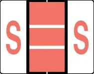 Buchstabenetikett (gross) "S", Farbe rosa, 50/Bogen-Artikelnummer-761286/19