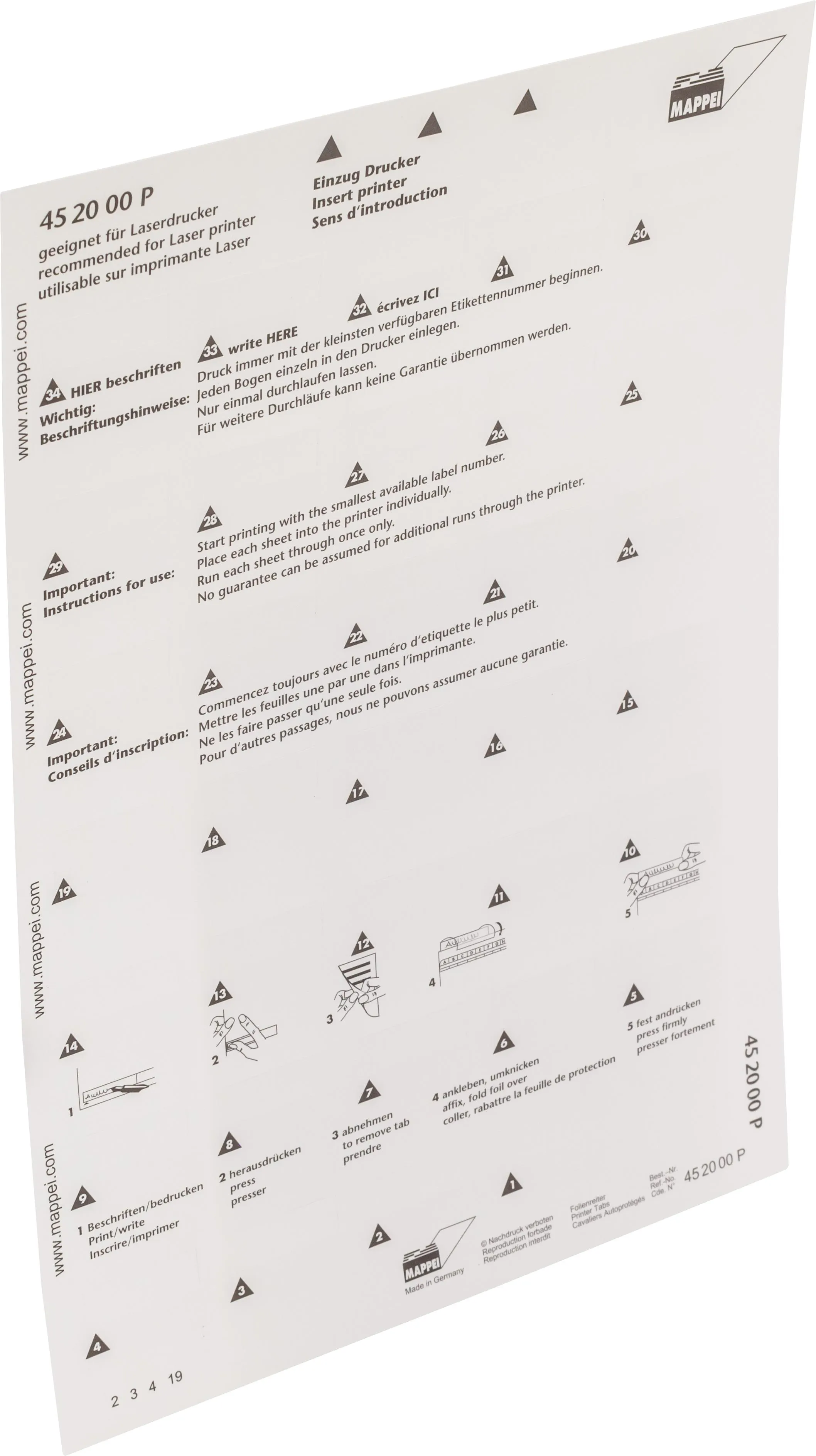 Selbstklebe-Printreiter, weiss, 30 mm breit-Artikelnummer-4520PMASTER