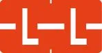 Klass.-Etikett (klein), Buchst. "L", orange, 500 Stck.-Artikelnummer-761278/12