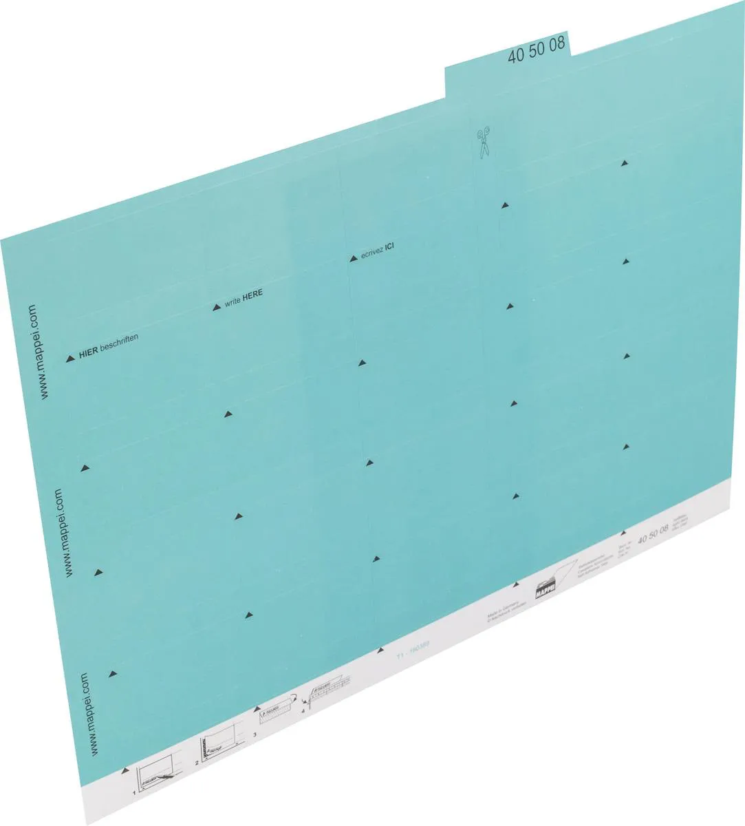 Selbstklebe-Reiter, hellblau, 55 mm breit, Karton