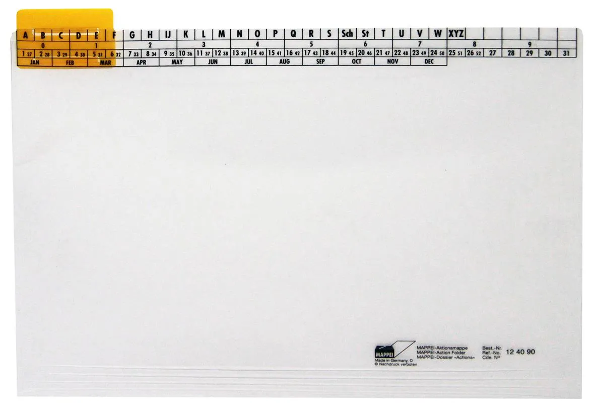 Aktionsmappe aus PP, 400 g/qm, klar, mit Läufer 