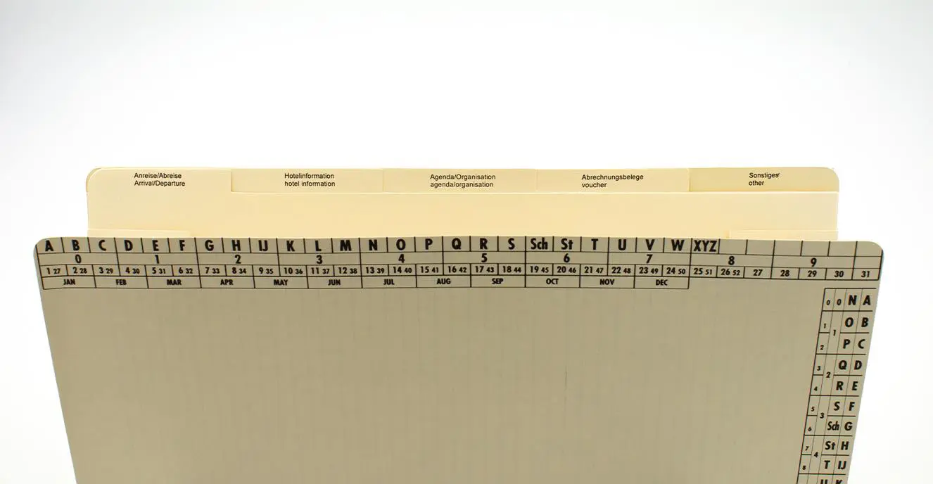 Fächermappe A4, 5 Fächer, "Dienstreisedokumentation"