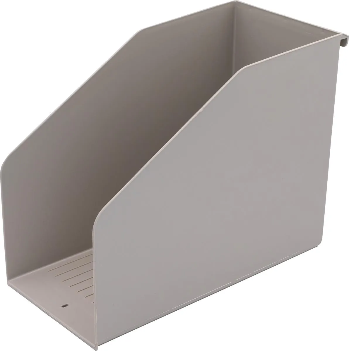 Ordnungsbox A4, lateral, 15 cm breit, Polystyrol, grau-Artikelnummer-765285