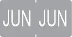 Monatsetikett "JUN", grau, 500 Stck./Rolle