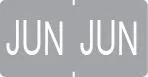 Monatsetikett "JUN", grau, 500 Stck./Rolle