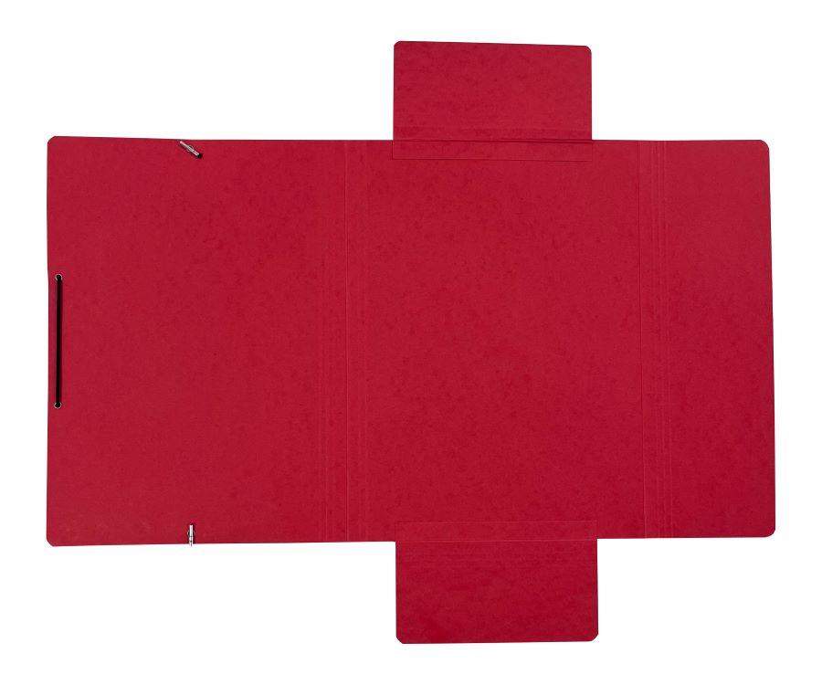 Eckspanner, A4, mit 3 Innenklappen, rot