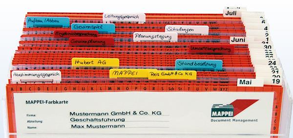 Leitkarten-Set (1-31/Jan.-Dez.), Glanzkart., orange Leitkarten-Set (1-31/Jan.-Dez.), Glanzkart., orange