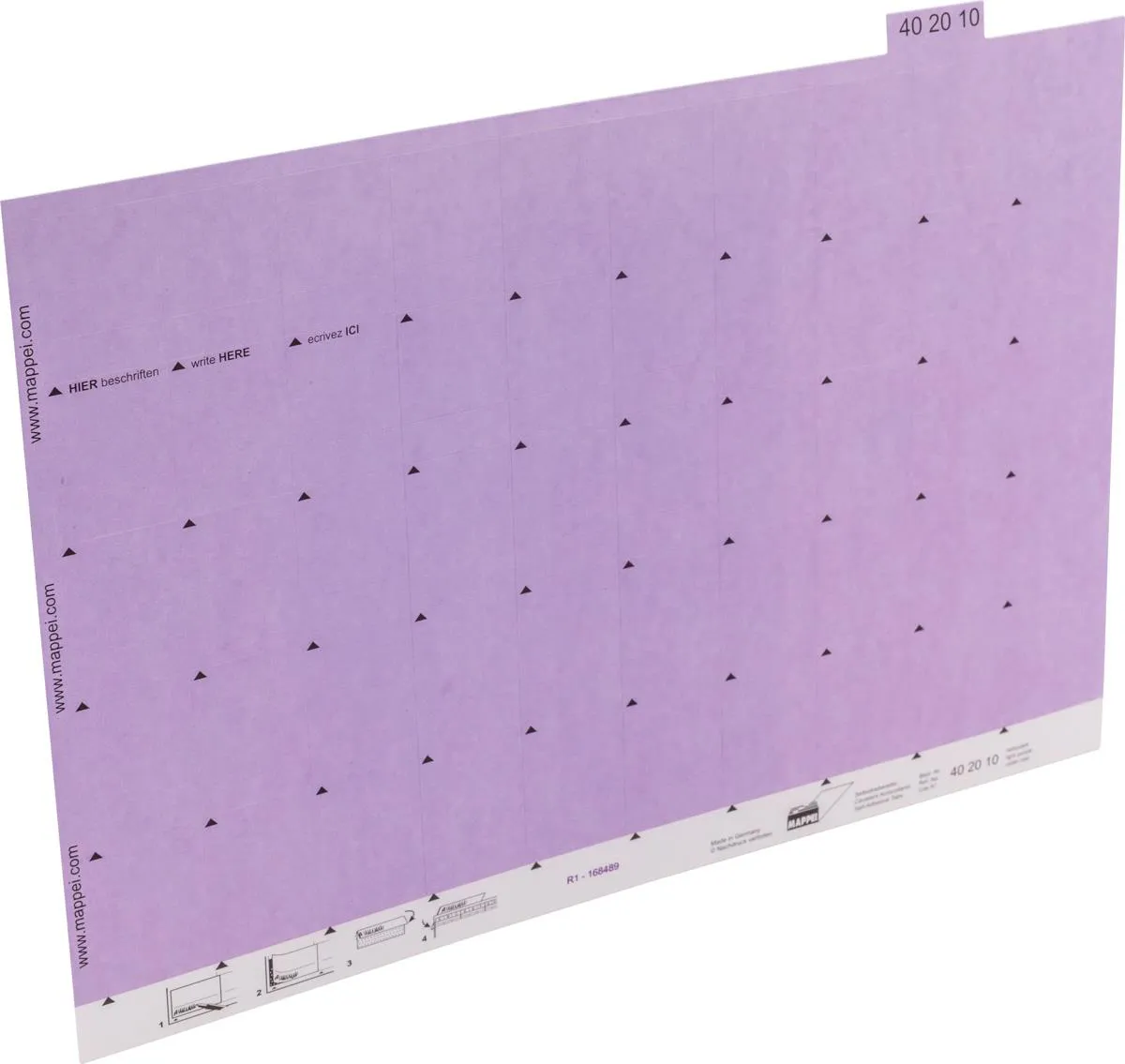 Selbstklebe-Reiter, hellviolett, 30 mm breit, Karton