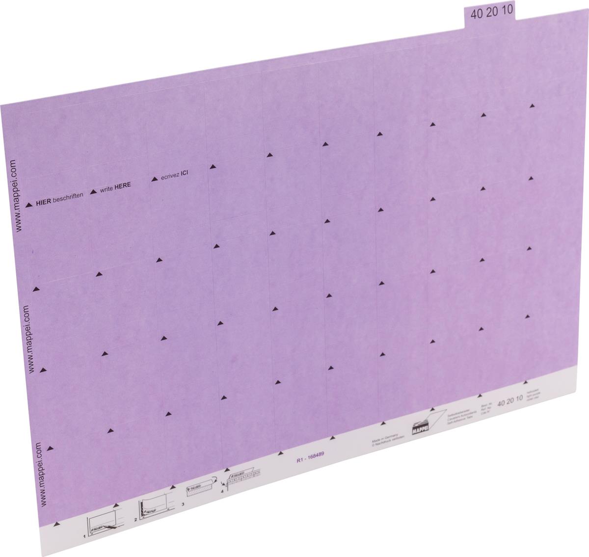 Selbstklebe-Reiter, hellviolett, 30 mm breit, Karton