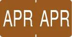 Monatsetikett "APR", braun, 500 Stck./Rolle