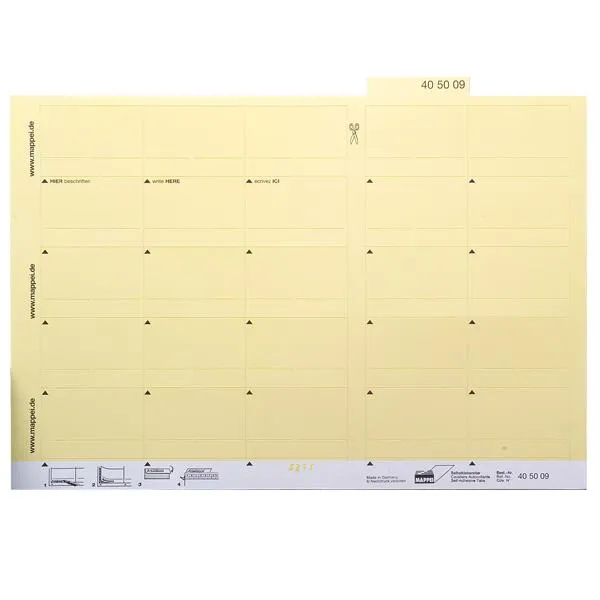 Selbstklebe-Reiter, hellgelb, 55 mm breit, Karton-Artikelnummer-405009