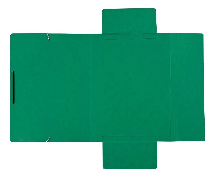 Eckspanner, A4, mit 3 Innenklappen, grün-Artikelnummer-10.55403
