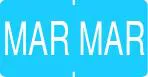 Monatsetikett "MAR", hellblau, 500 Stck./Rolle