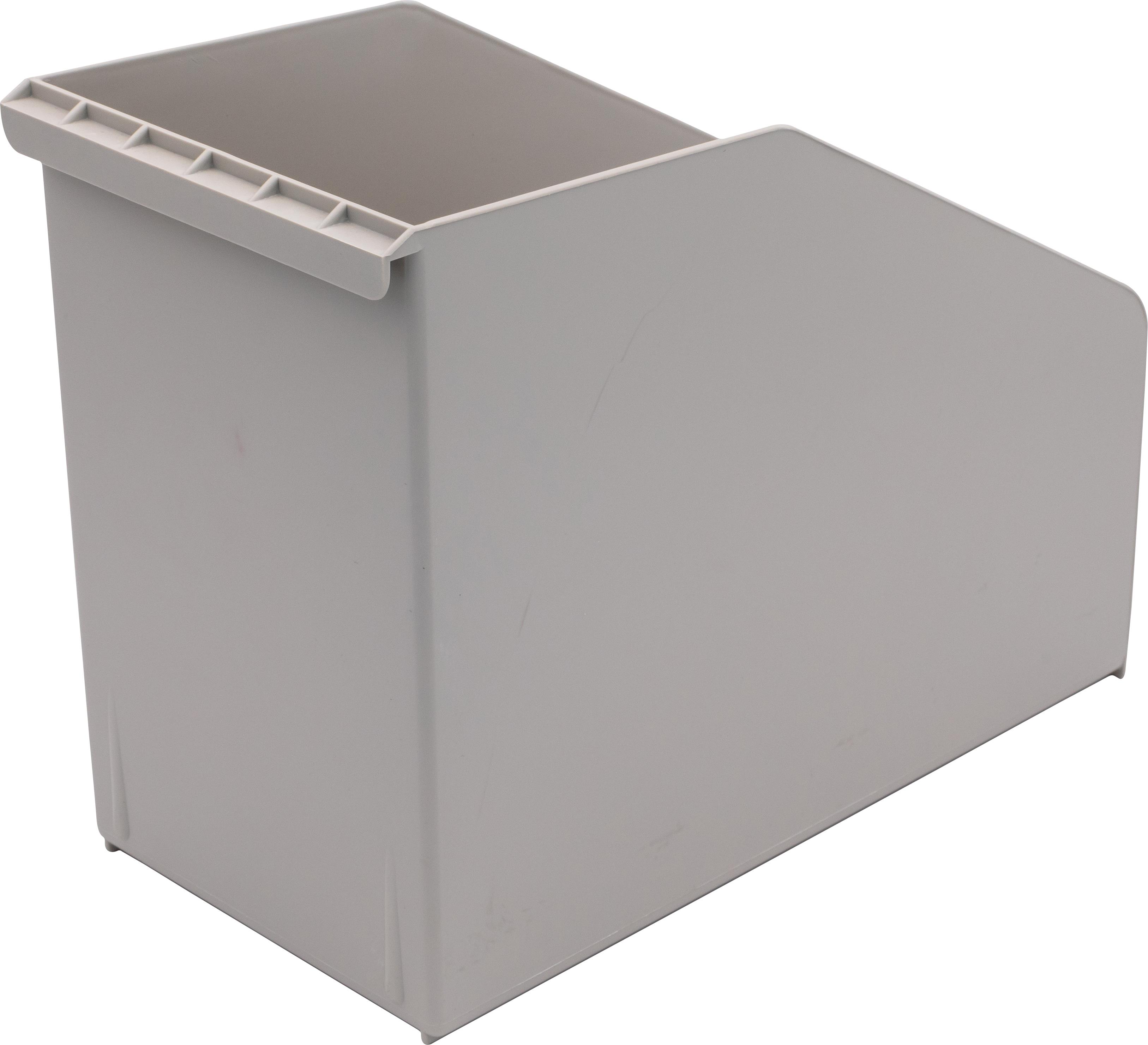 Ordnungsbox A4, lateral, 15 cm breit, Polystyrol, grau Ordnungsbox A4, lateral, 15 cm breit, Polystyrol, grau