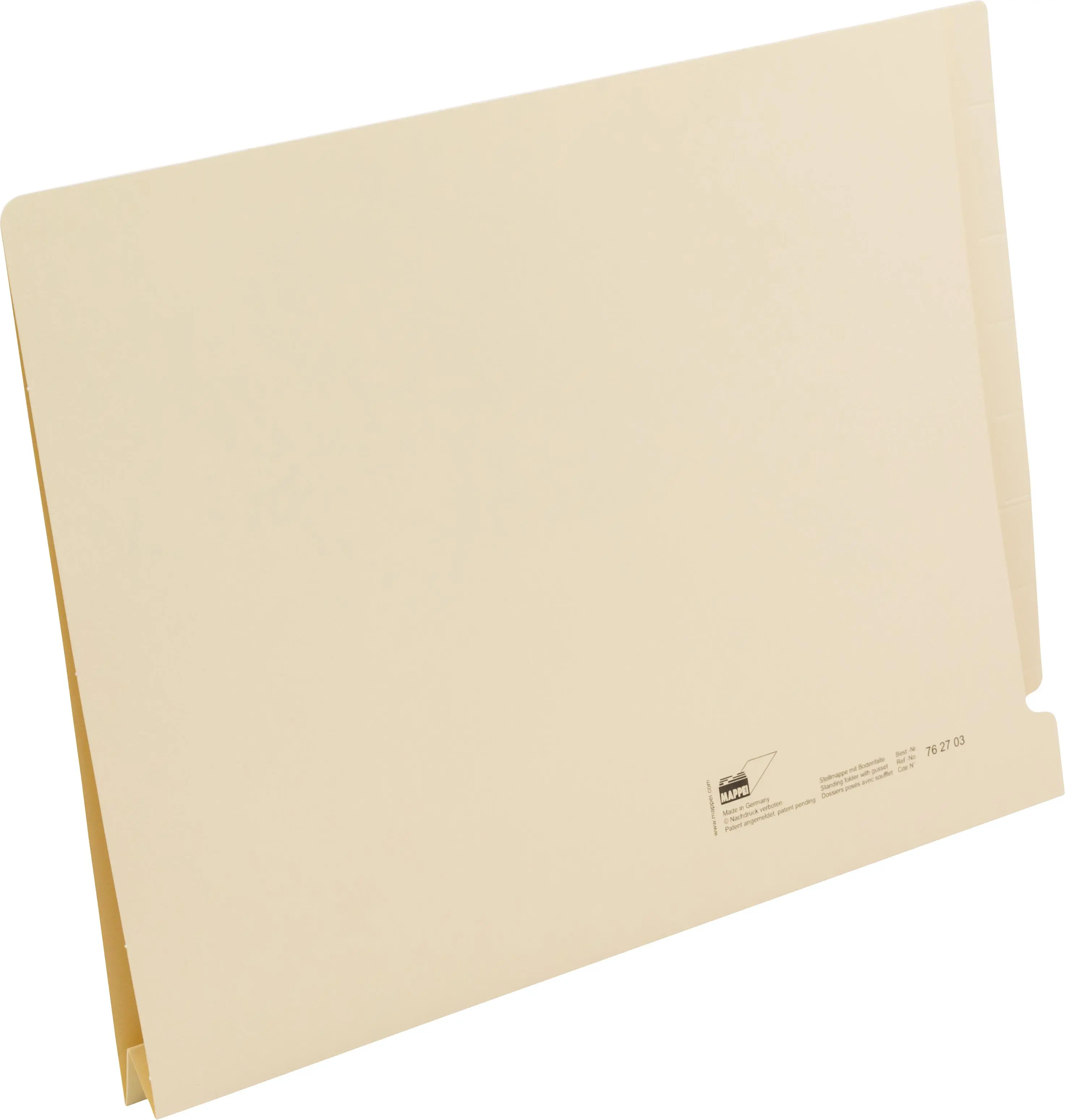 TABCOLOR-Mappe f. A4, m. 4 cm Bodenfalte, Zellst. 350 g/qm