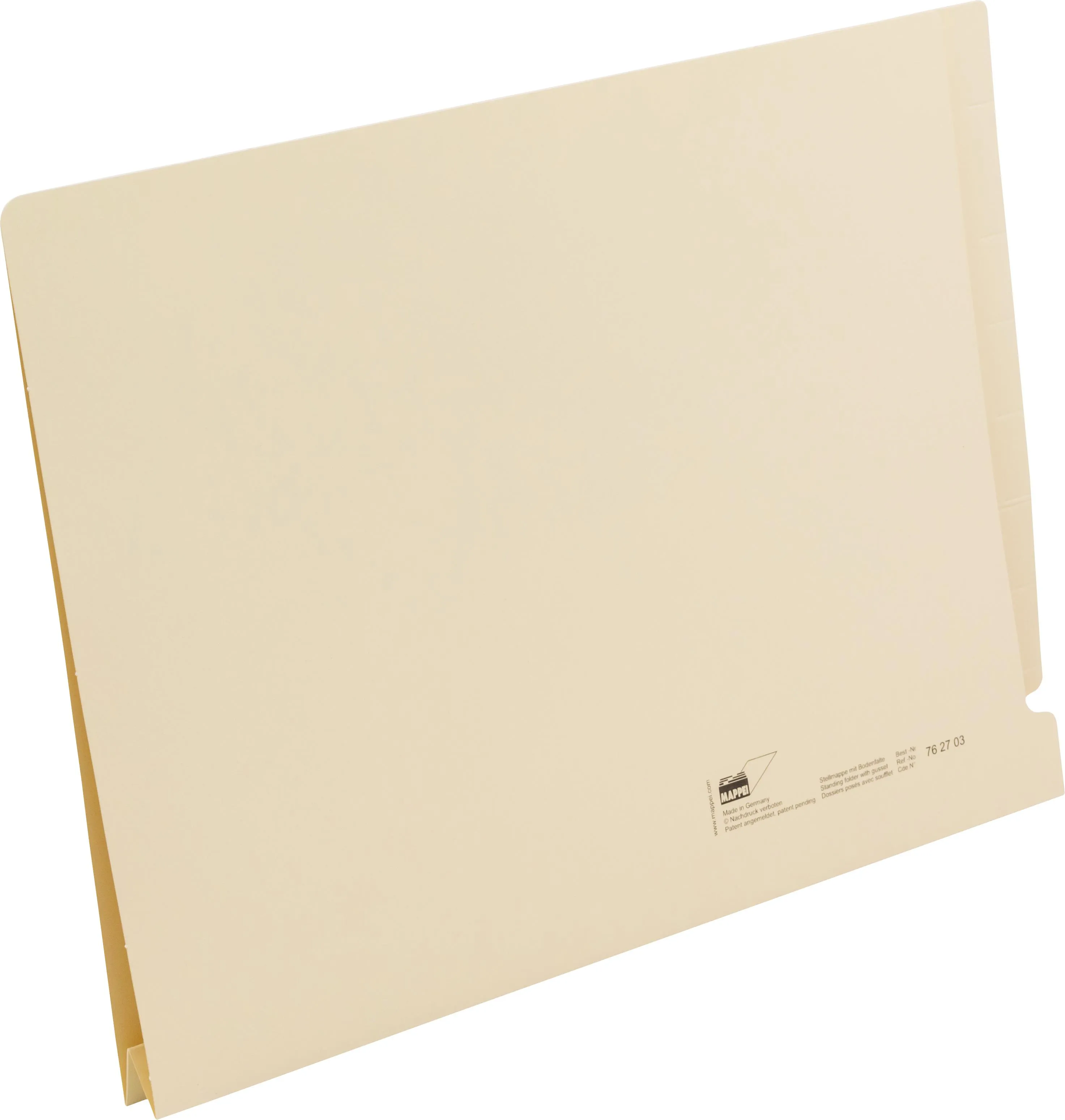 TABCOLOR-Mappe f. A4, m. 4 cm Bodenfalte, Zellst. 350 g/qm