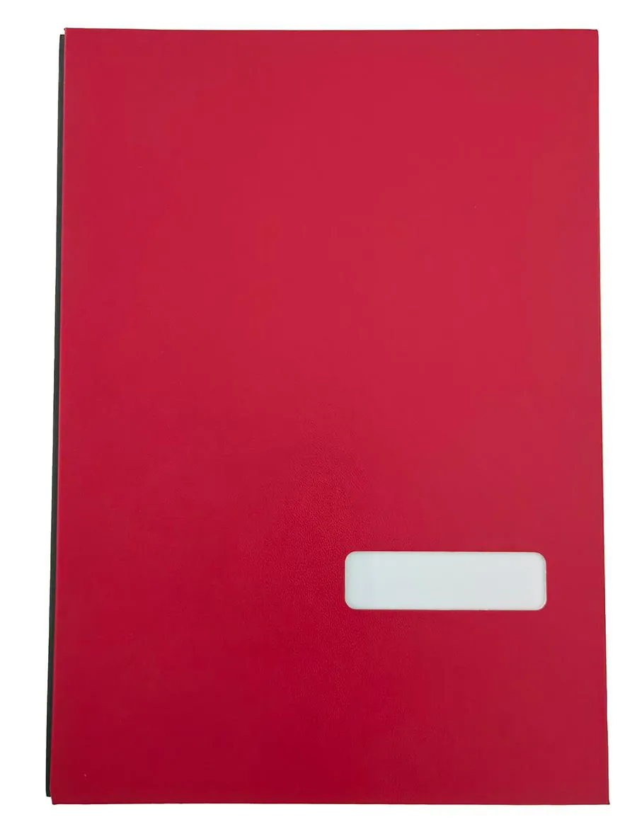 Unterschriftenmappe, 20 Fächer, kunststoff.-kasch., rot