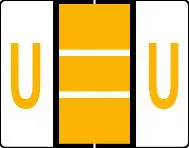 Buchstabenetikett (gross) "U", Farbe hellorange, 500/Rolle