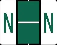 Buchstabenetikett (gross) "N", Farbe dunkelgrün, 500/Rolle-Artikelnummer-761283/14