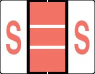 Buchstabenetikett (gross) "S", Farbe rosa, 500/Rolle